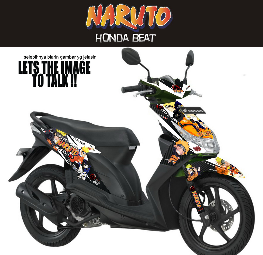 SM23 HONDA BEAT NARUTO-HITAM SolusiPrint